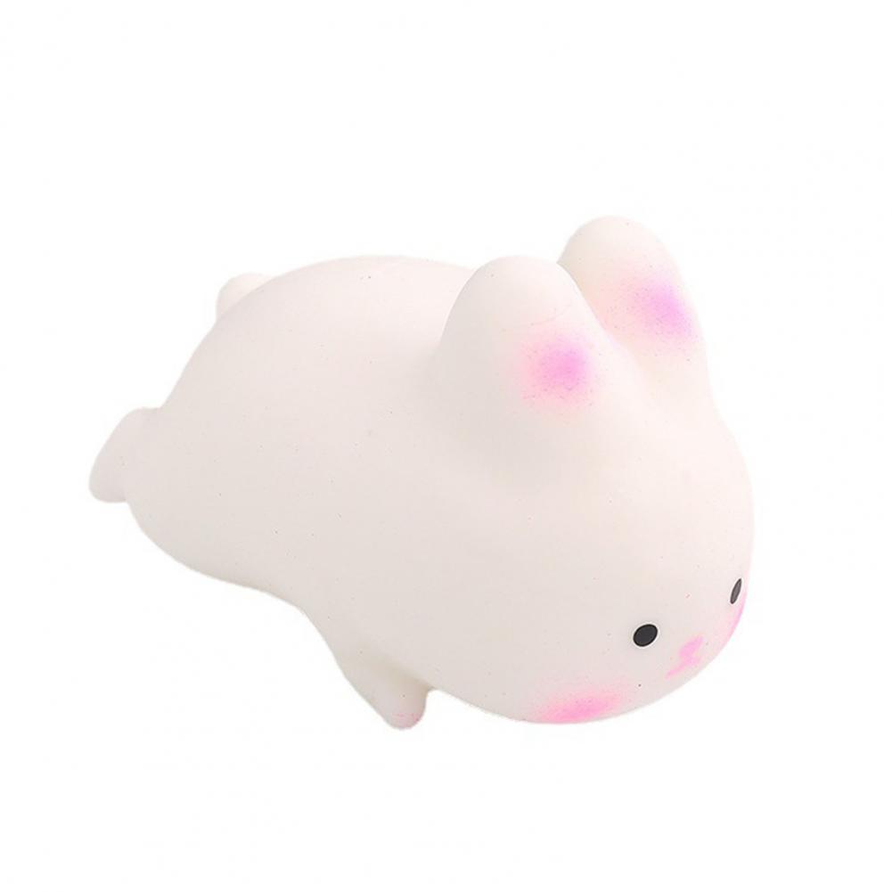 Stress Relief Toy Flexible Quick Rebound Lovely White Bunny Pinch Toys Decompression Soft Tpr Rabbit Kids Adults Squeeze Toy