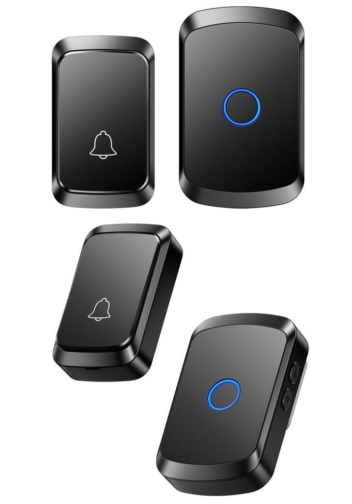 Wireless Smart Doorbell for Homes & Commercial Use - Long-Distance, No-Drill Design, One-to-Six Bell System for Elderly Assistance