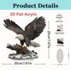 Acrylic Eagle Ornament Creative Easy Installation Attractive Party Supply Ideal Gift with Base for Display Shelf Holiday Corner