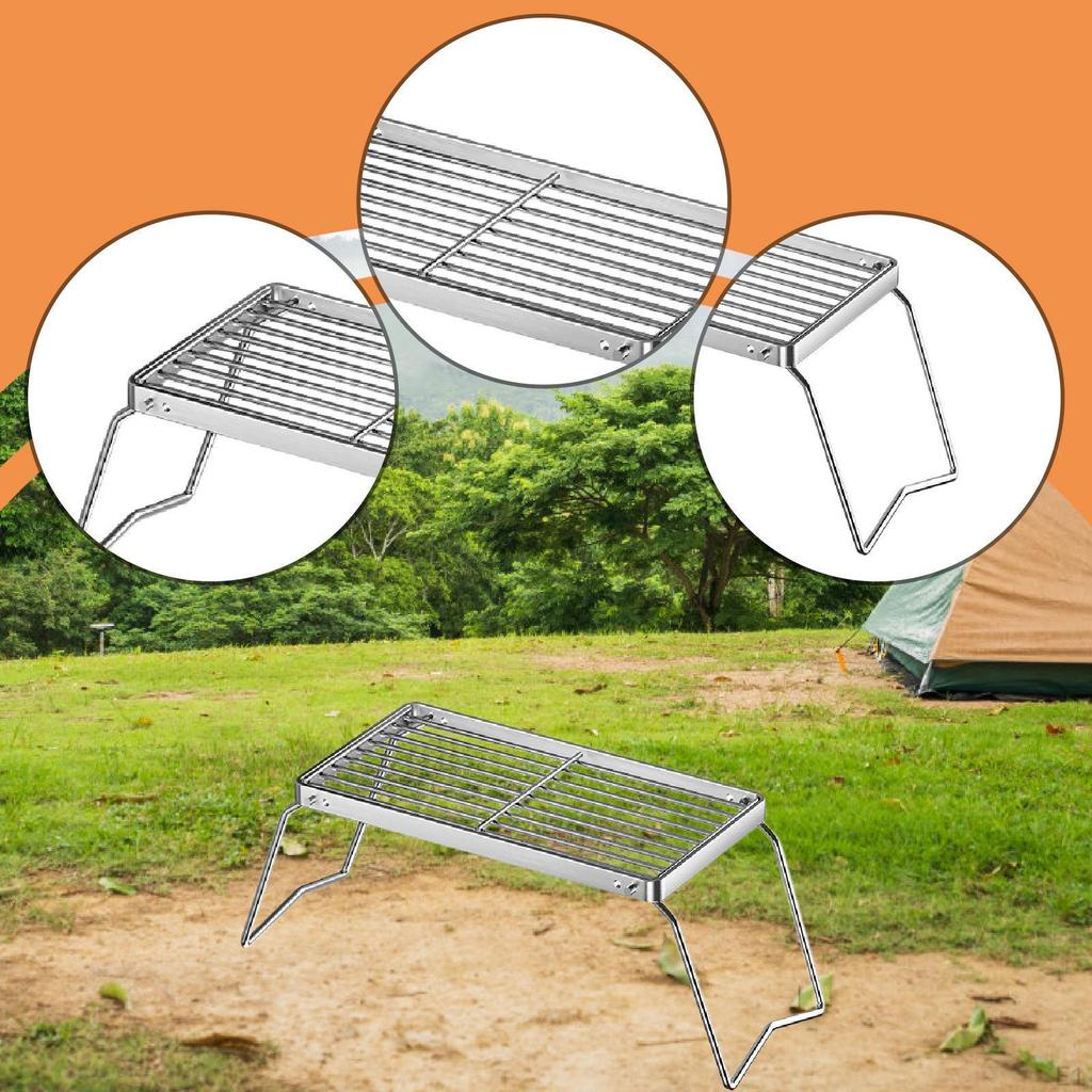 Adjustable Campfire Grill Grate for Fishing and Picnic Activities