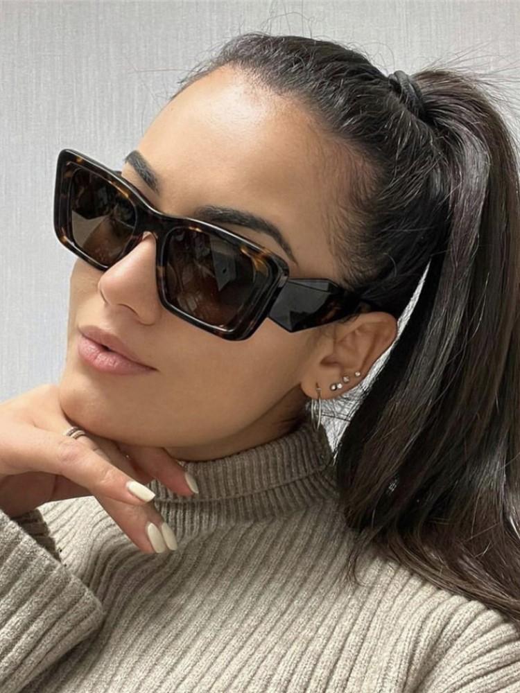 New Trend Luxury Sunglasses Women Vintage Square Sun Glasses Fashion Retro Cat Eye Eyewear Ladies Eyeglasses