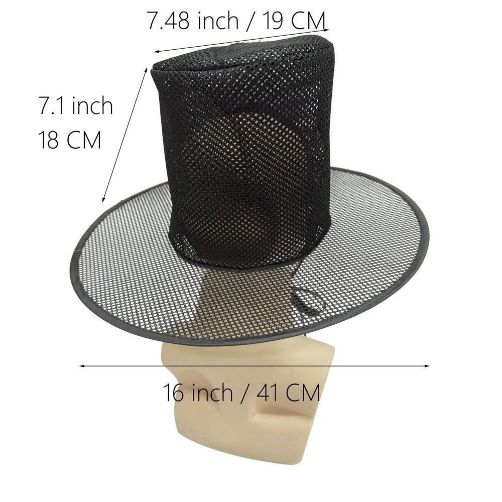 Lightweight Traditional Korean Gat Hat Adjustable Wide Brim Joseon Dynasty Hat Ribbon Square Top Cosplay Hat