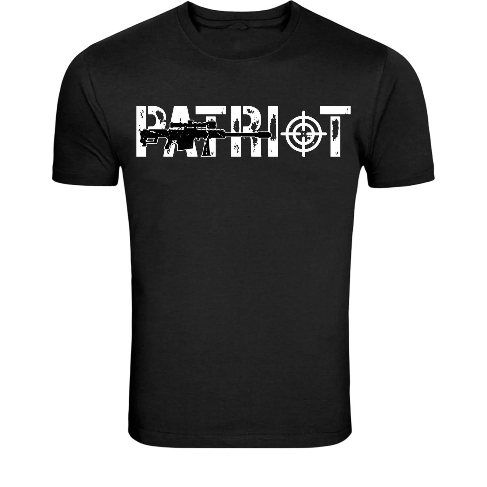 Patriot Rifle Target T-Shirt - Tactical Shooter Second Amendment M
