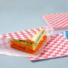 100Pcs Grid Pattern Sandwich Wrapping Paper Square 22cm Hamburger Packaging Paper Oil-Proof Professional Deli Basket Liners