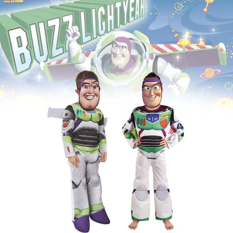 Adorable Kids Buzz Lightyear Cosplay Costume Soft Cotton Outfit For Halloween Parties