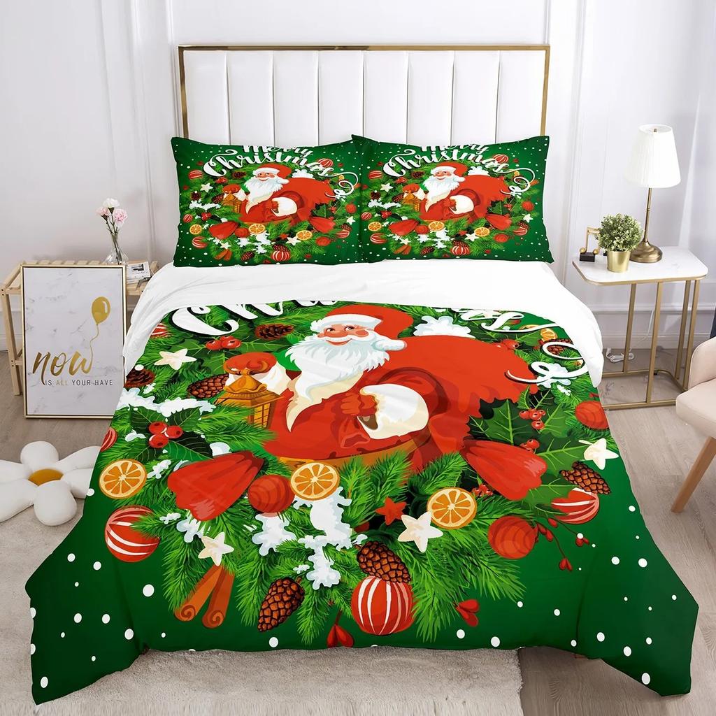 Rosa Rot Weihnachten Bettwäsche Set Niedlich Ohne Füllung Bettbezug Kissenbezug Einzel Doppel Kinder Erwachsene Neujahrsgeschenk Heimdeko Bettwäsche