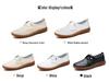 Women's Genuine Leather Slip-On Shoes - Autumn Soft Sole, Non-slip, Casual White Flats