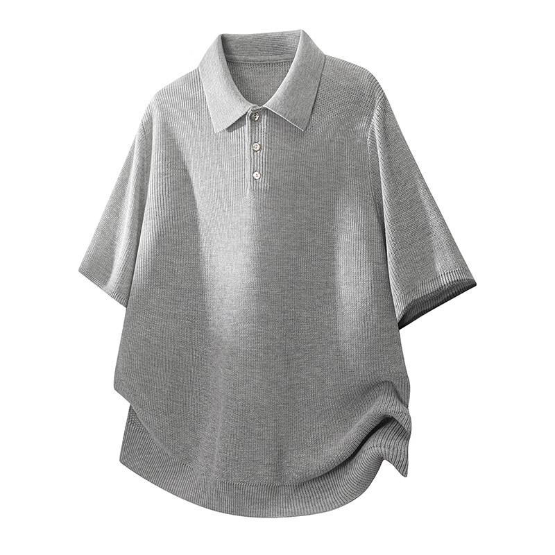 MMOPTOP Men's Linen Blend Knit Polo Shirt