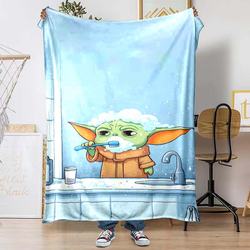 The Adorable Yoda Blanket Is Suitable for Beds Sofas and Various Other Occasions Making It A Perfect Gift for Friends and Family