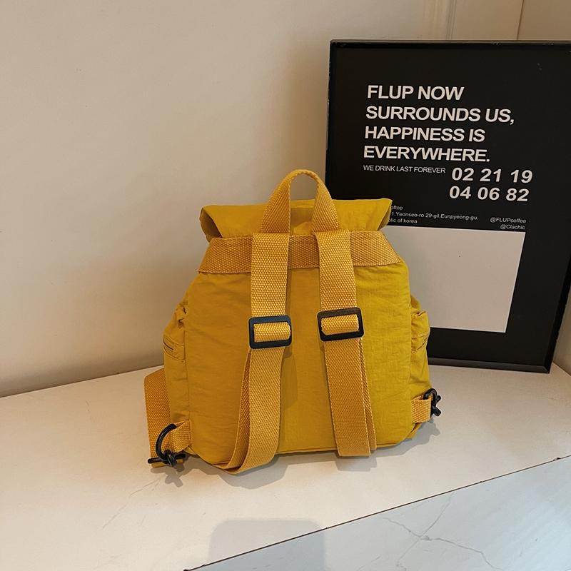 Einfarget dame-ryggsekk pendler lett snøringryggsekk