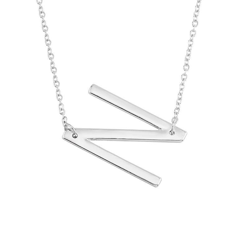 2026 Simple Hot-selling Jewelry, Letter Necklace, Trendy Neck Chain 26 English Letter Collarbone Chain 2025 Source