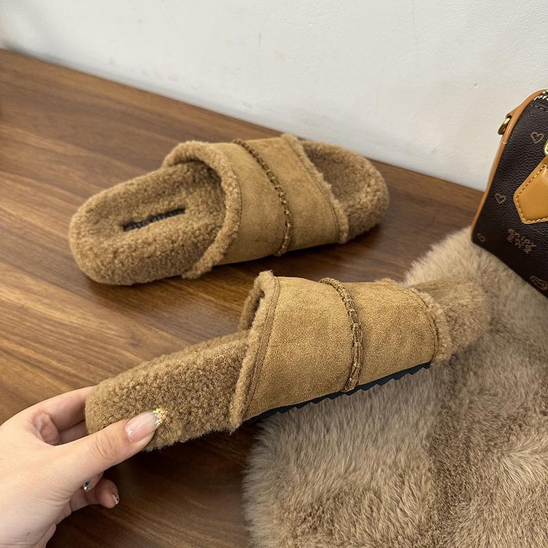 

Fashion New Style Luxury Women s Slippers Pantofle Luxury Slides Platform Fur Flip Flops Soft Designer Plush Fashion Casual Leisure 35