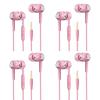 1/2/3/4Pcs Universal 3.5mm Wired Headphones Sport Earbuds with Bass Phone Earphones Stereo Headset with Mic Volume Control
