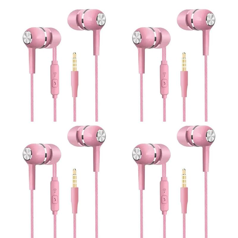 1/2/3/4Pcs Universal 3.5mm Wired Headphones Sport Earbuds with Bass Phone Earphones Stereo Headset with Mic Volume Control