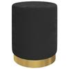 VidaXL Tabouret de rangement rond Noir Velours 31 x 37 cm 340290