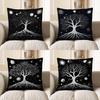 Home Decor Cosmic Tree With Planets And Stars Pillow Cover Pattern Cushion Cover Suitable For Sofa Bedroom Car Pillow Cover