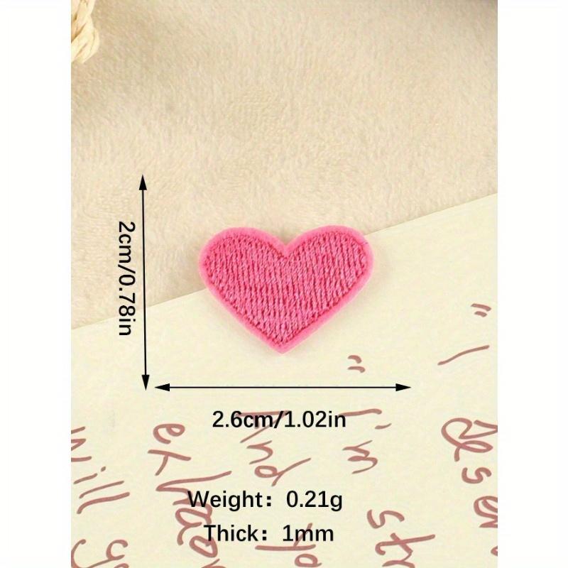 20pcs/Set Heart Shaped Iron-On Patches For Clothing, Random Color Heart Patches, Hat & Bag Decoration, Diy Embroidered Badge, Fabric Sticker