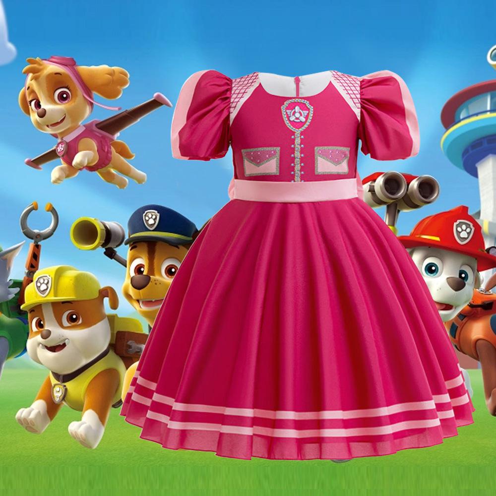 Paw Patrol Skye Princess Dress - Kids' Cosplay Costume with Puffy Skirt