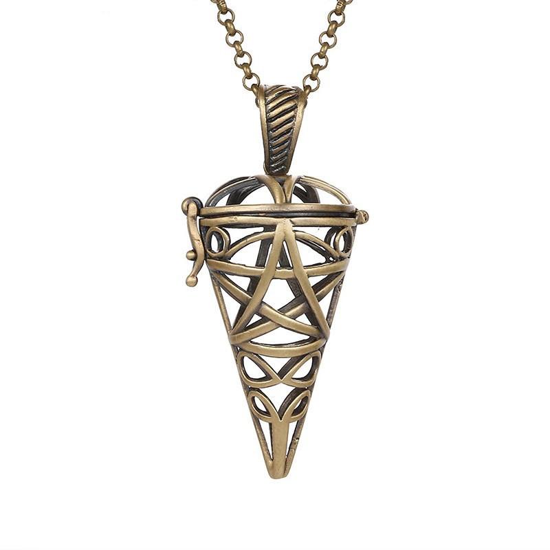 Mexico Chime Two-Color Feather Caller Locket Piano Ball Necklace Essential Oil Diffuser Perfume Musical Pendant New Jewelry