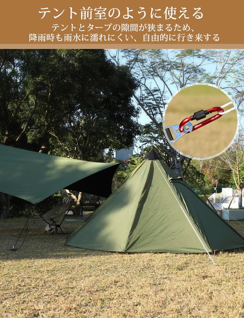 Doribiru Tarp Connection Adapter Improved Easy To Set One Pole Tent Circus TC Hexa Tarp Connection Tent Hat Three Layer Structure Polycotton PVC