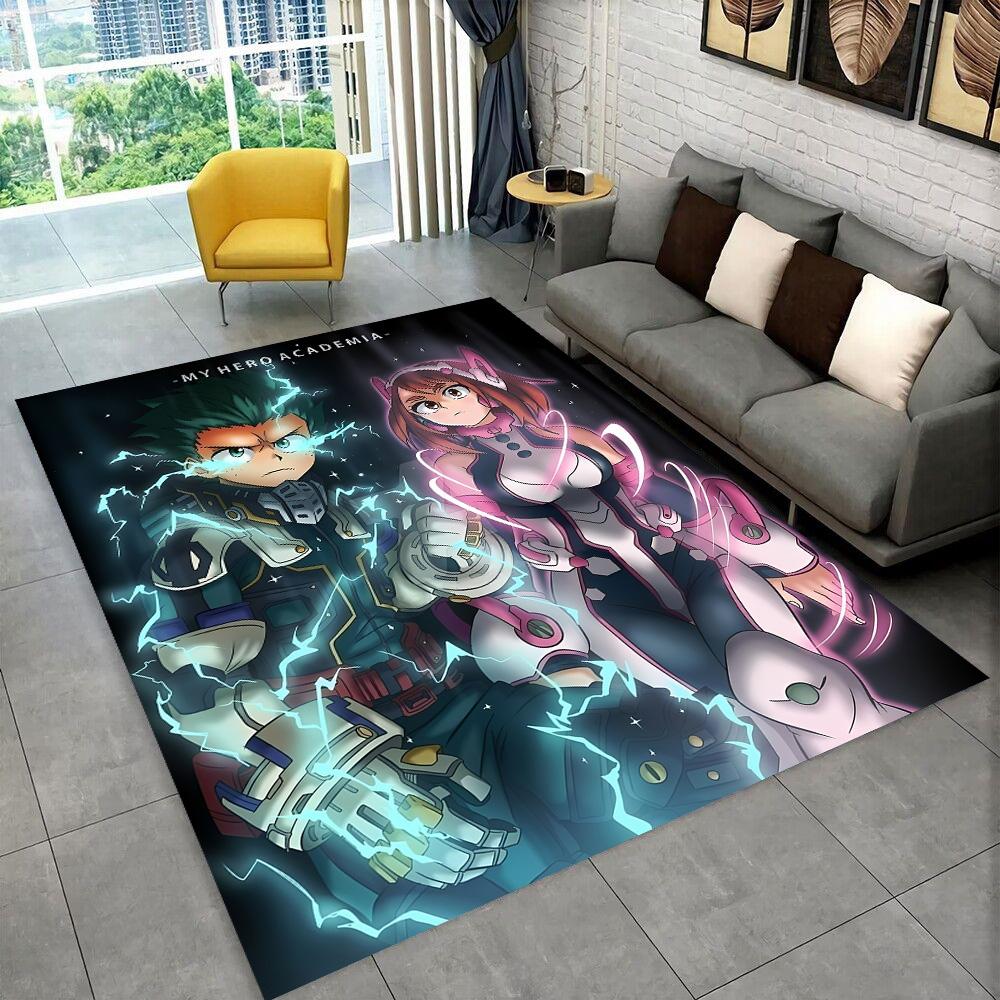 3D Cartoon My Hero Academia Deku Bakugou  Anime Carpet Rug for Living Room Bedroom Home Sofa Decoration,kids Non-slip Floor Mat