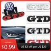 OPQ1 2026 Hot 3D Metal GTD Logo Car Rear Trunk Badge Sticker Front Grill Emblem For VW Polo Golf 4 5 6 7 GTD MK4 MK5 MK6 M