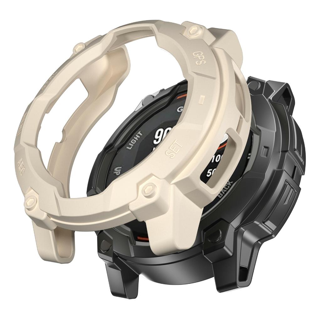 Für Garmin Instinct 3 Solar 45mm TPU Uhrengehäuse Ausgehöhlte Robuste Bumper-Abdeckung