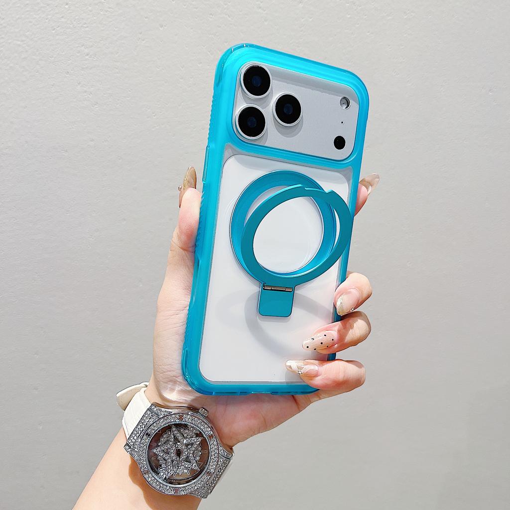 For iPhone 17 Pro Max Case Compatible with MagSafe Kickstand Clear TPU PC Phone Back Cover