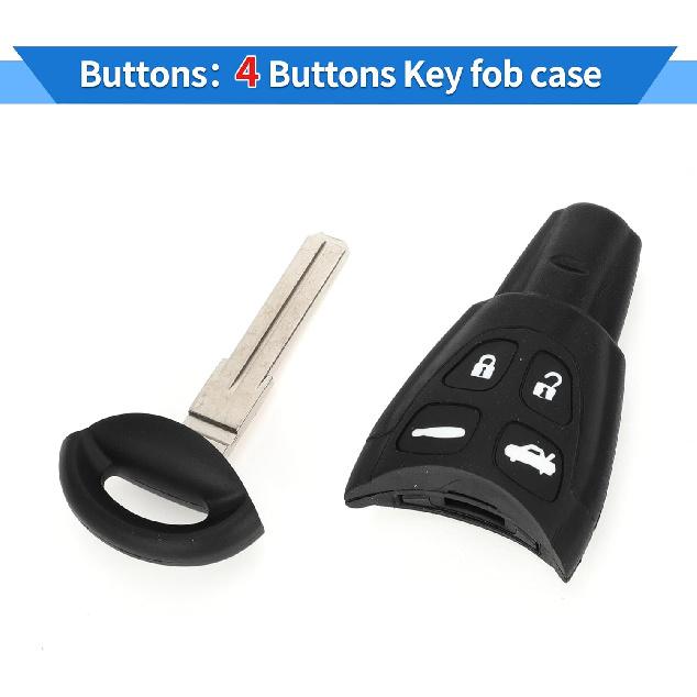 Schlüsselschale für SAAB 93 95 2003-2007 Keyless Entry Fernbedienung Ersatzgehäuse 4 Tasten