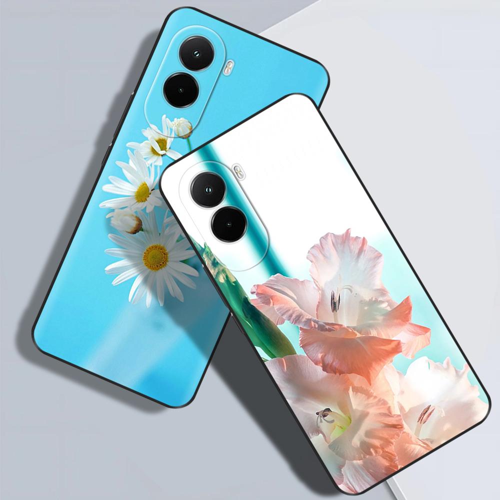 For Poco M7 4G Case Flowers Cartoon Animals Cool Style Soft Silicone Black Phone Cover For Xiaomi Poco M7 Case Fundas M 7 Bags