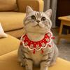 Schnürstil Katze Handgestrickter Schal Dekoratives Haustier Sabbertuch Neujahr Haustierhalsband Hochzeit
