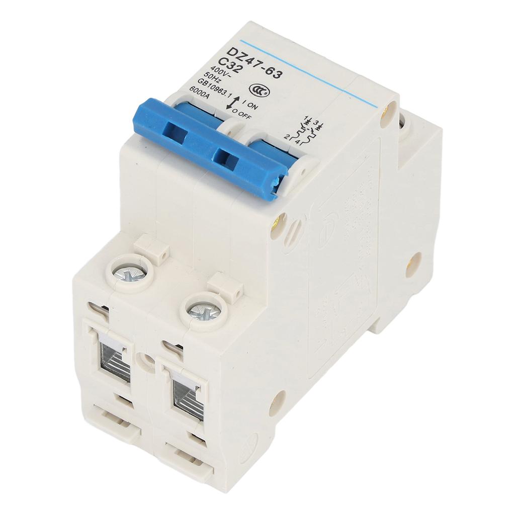 Leitungsschutzschalter 2P Fehlerstromschalter DIN-Schienenmontage 400V 32A DZ47‑63 C32