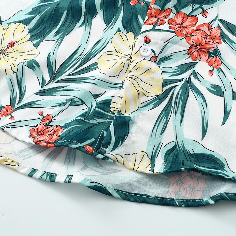 Versatile Men's Quick-Dry Shorts & Floral Shirt Set - Retro Hainan Island National Trend