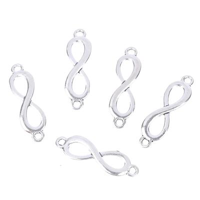 20Pcs Charms Link Símbolo do Infinito Conexão Pingentes de Cor Prata Faça Você Mesmo