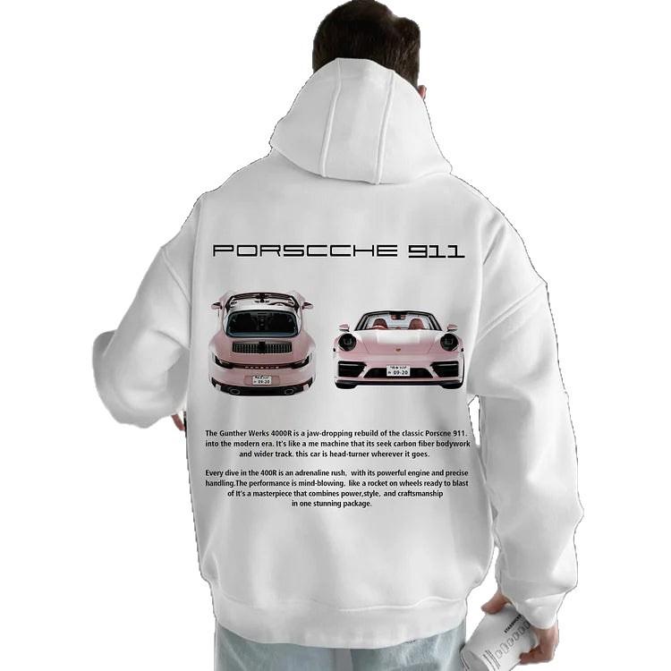 2025 Frühling Herren Herzklopfen Auto-Print Hoodie - Beliebtes Kapuzensweatshirt