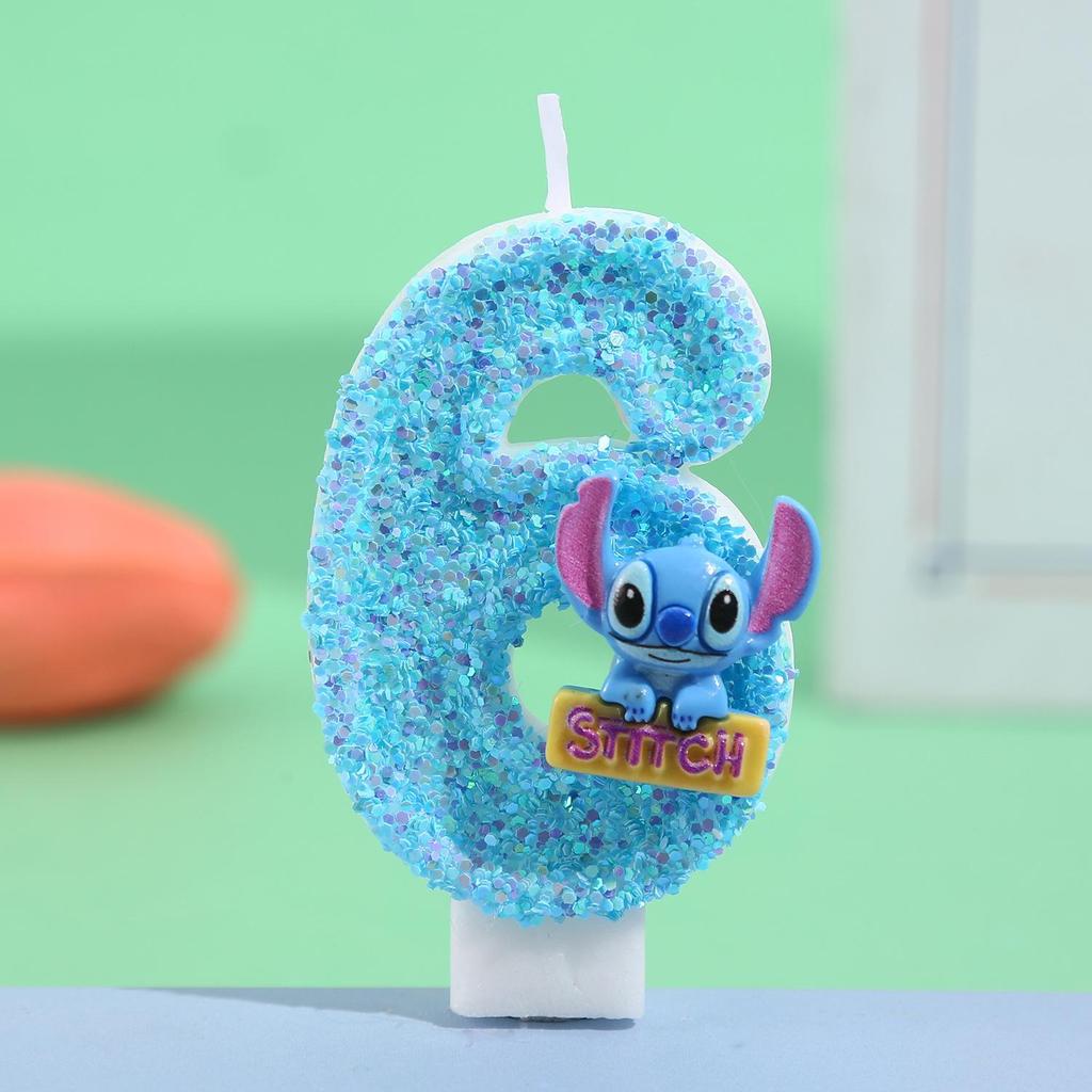 Handmade Pink Stitch Cartoon Birthday Cake Candles - Party Decorations