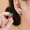 Strawberry Lemon Mini Cherry Earrings Orange Cherry Small Fruits Ear Stud  Jewelry Gift