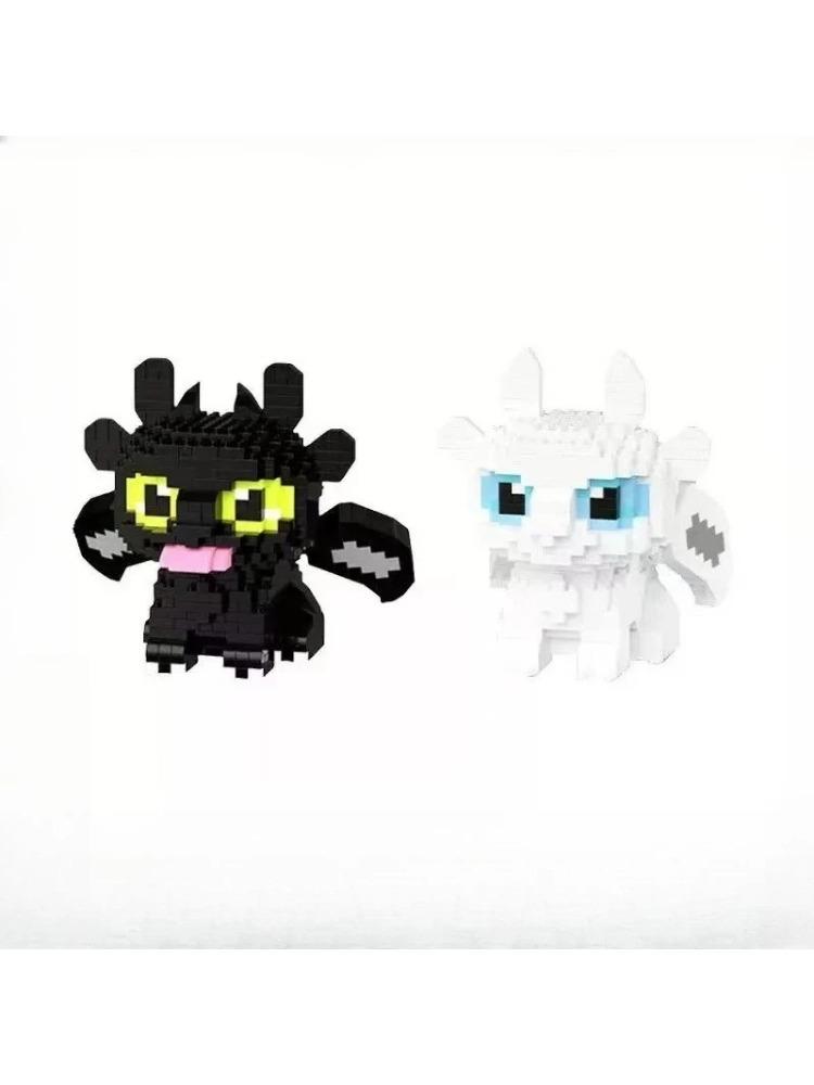 Customized Cartoon Dragon Micro Building Blocks Animals Model Action Figures Brick Toys Halloween GiftsFor Kids Children