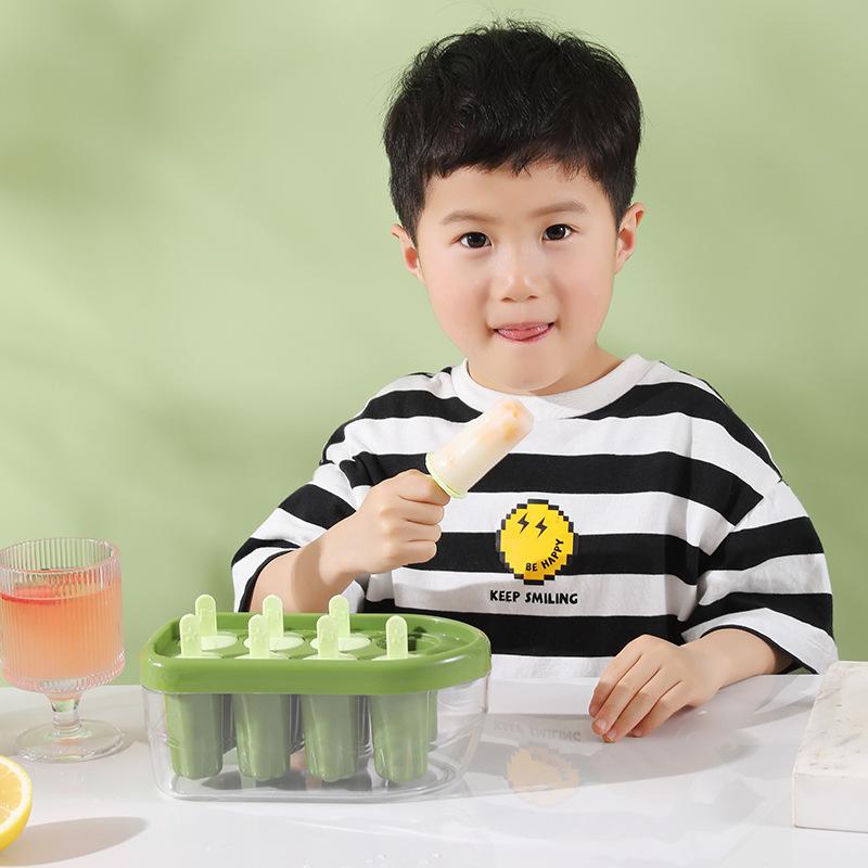 Ice Pop Molds, Reusable Popsicle Molds with Lid, DIY Ice Cream Bar Makers