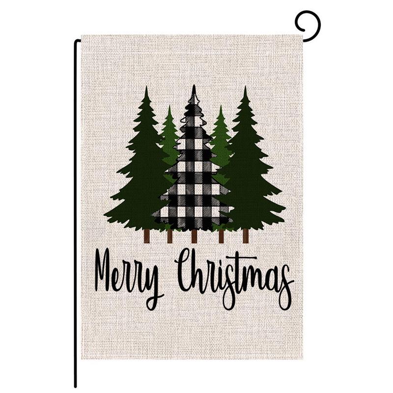 New Double-Sided Christmas Watercolor Garden Flag: Festive Design for Holiday Atmosphere