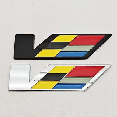 Metalowa naklejka z logo samochodu 3D V Tylny emblemat bagażnika Błotnik Boczny Emblematy Naklejki do ATS CTS CT4 CT5 XT6 Akcesoria samochodowe