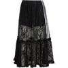 Originals Gonna di Pizzo Larga Moda Morbida Versatile Casual Gonna Lunga Donne Gonne Nera KD2289
