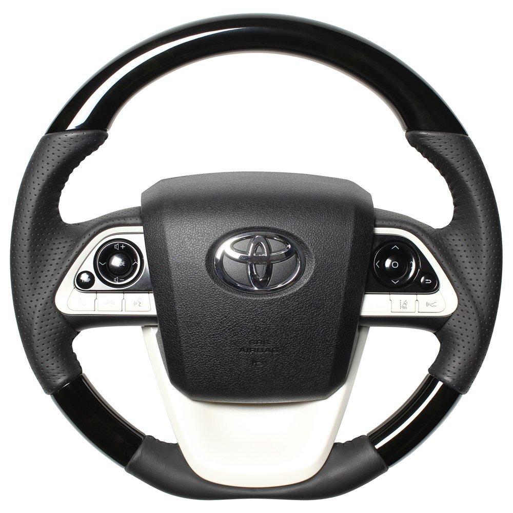 REAL Original Series Blackwood Steering Wheel (50-BKW-BK) for Prius (50 Series), Prius PHV (50 Series), and Mirai