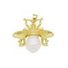 Personalized Light Luxury Copper Plated With Pearls, Heart-Shaped Love Bee Flower Necklace Pendant Accessories