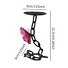 Decorative Iron Candle Holder Butterfly Chain Table Ornament Creative Centerpiece for Bedroom Wedding Party Holiday Celebration