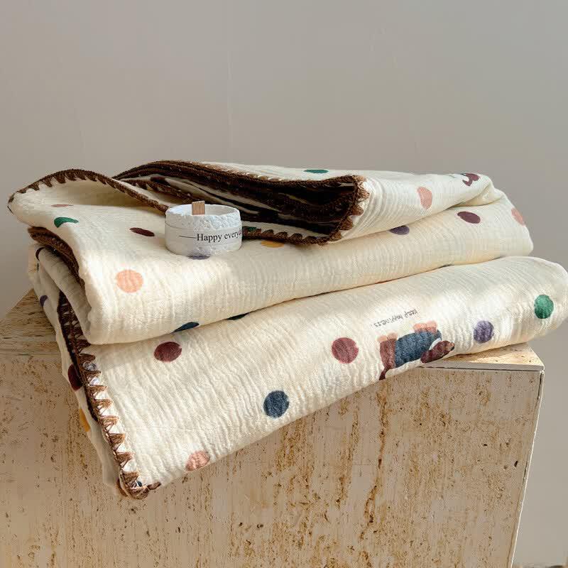 OLOEY Double Layer Gauze Summer Blanket