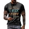 Camiseta com Estampa Digital 3D Adolescente Masculino Manga Curta Versátil Respirável