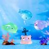 20Pcs Kawaii Luminous Small Resin Cute Glowing Whale Octopus Marine Animal At Night Marine Animal Ornament Fairy Garden Diy Decoration