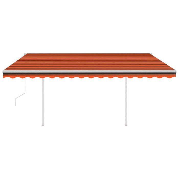 Auvent rétractable automatique VIDAXL 4,5x3 m Orange marron