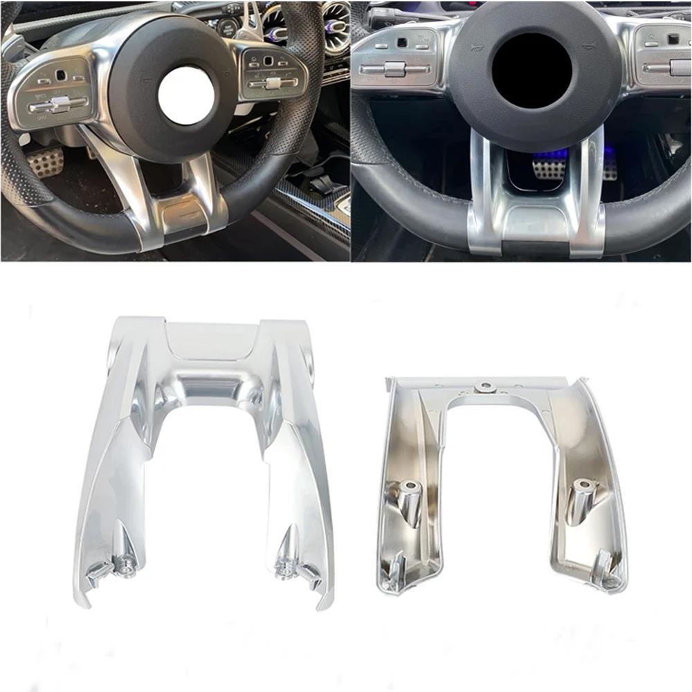 Car Steering Flat Wheel Lower Trim Cover For Mercedes Benz AMG 2019+ Sport A W177 B W247 C W205 E W213 G W463 GLS W257 Class